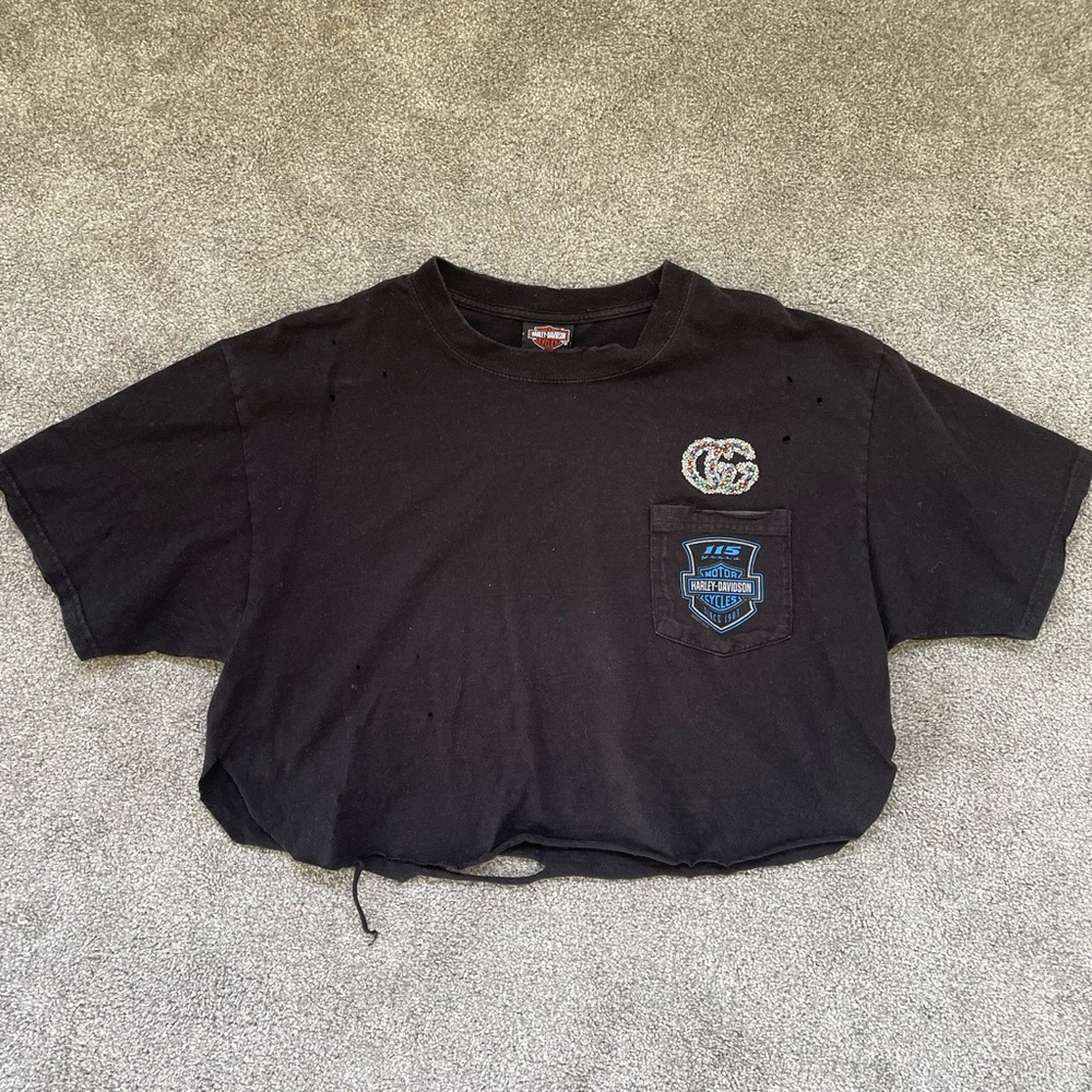 Vintage Gucci X Harley Davidson Crop